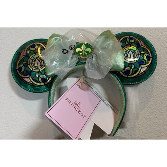 NWT Loungefly Disney Stained Glass Princess Backpack Mouse Ears STUNNING TIANA - Picture 5 of 7